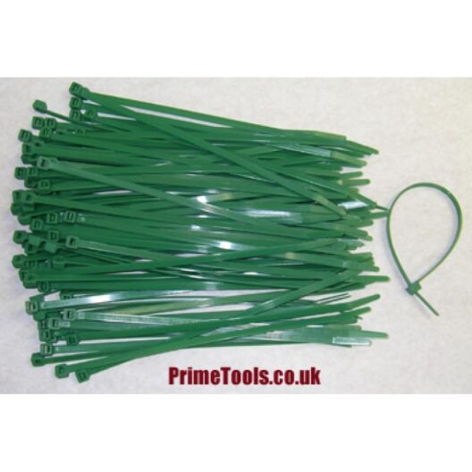 CABLE TIES 4.8 x 200mm GREEN (Pack quantity 200)
