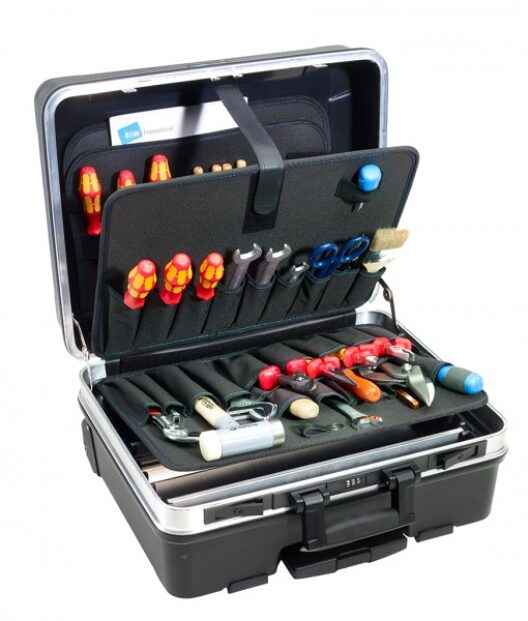 B and W International 120.04/P Mobile Tool Case With Telescopic Handle and Wheels