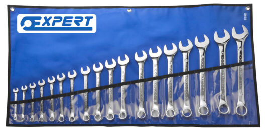 Expert by Facom E110313 18 Piece Metric Combination Spanner Set In Tool Roll 6-24mm
