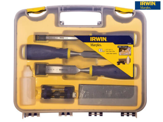 Irwin Marples 10507931 MS500 Soft Touch Bevel Edge Chisels & Sharpening Set