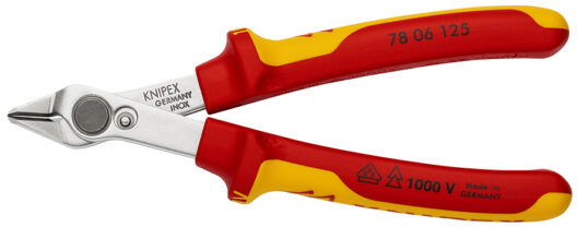 Knipex 78 06 125 VDE Insulated Diagonal Super Knips Diagonal Flush Cut Side Cutter Pliers 125mm