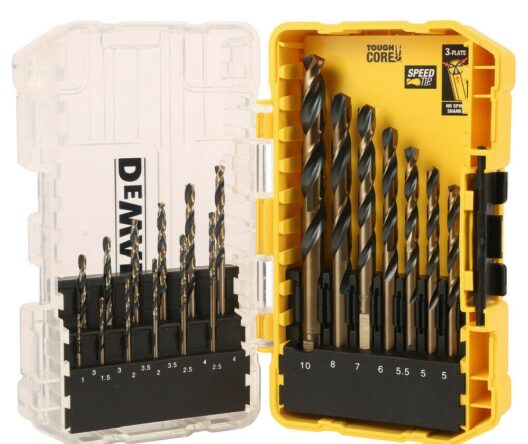 DeWalt TSTAK DT70728 19pc H.S.S. Black & Gold Drill Bit Set