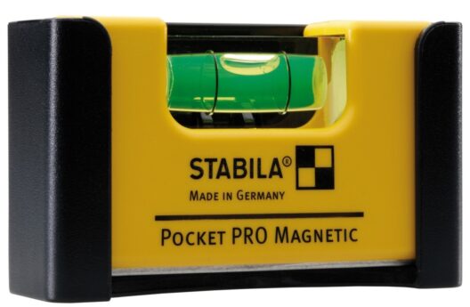 Stabila Pocket PRO Magnetic Rare Earth Mini Spirit Level With Belt Holster