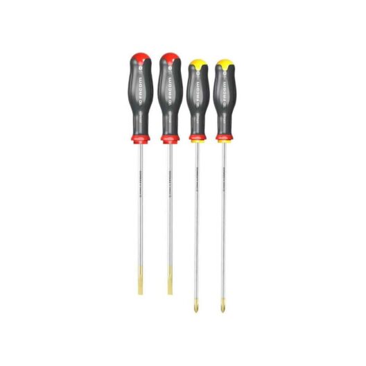 Facom AT.J4 4 Piece Extra Long Screwdriver Set - Slotted & Phillips