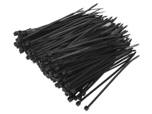 CABLE TIES 4.8mm x 200mm (BLACK) (Pack quantity 1000)