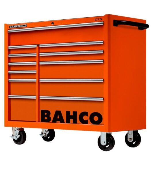 Bahco 1475KXL12 C75 Classic 40" 12 Drawer Mobile Roller Cabinet Orange