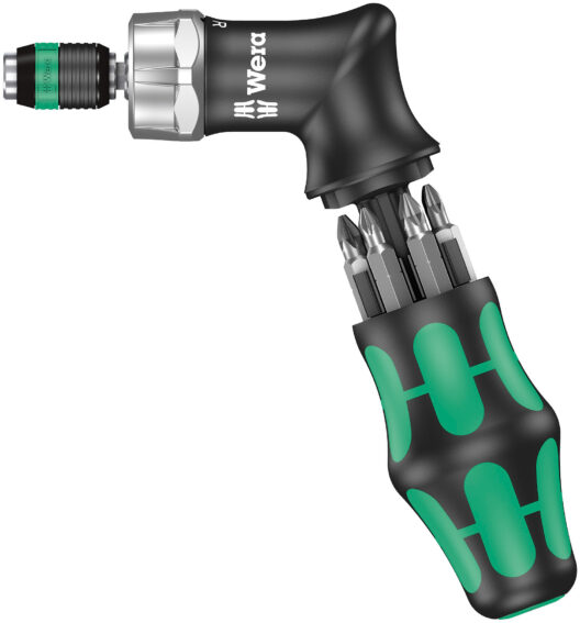 Wera 051030 Kraftform Kompakt Pistol Grip Ratcheting Screwdriver & Bit Set