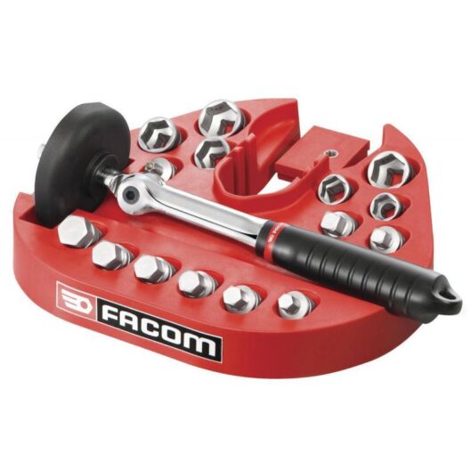 Facom D.48-KIT Oil Drain Wrench with 15 Magnetic Sump Plug Sockets