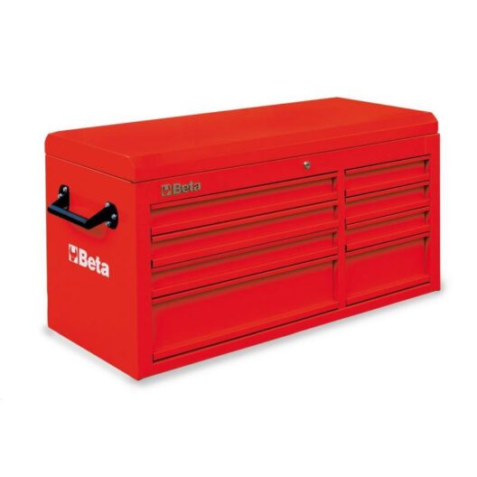 Beta C38T 8 Drawer Top Chest Cabinet in Red
