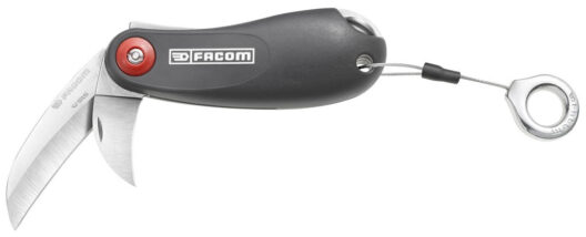 Facom 640180SLS Tethered Twin-Blade Electricians Knife With Plastic Handle