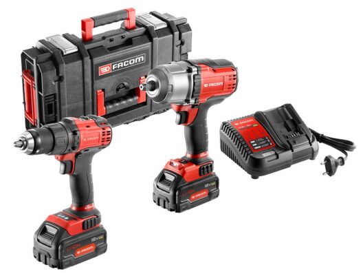 Facom CL3.CHP18SP2 18V 5.0Ah 1/2" Drive High-Torque Impact Wrench + 13mm Drill Driver