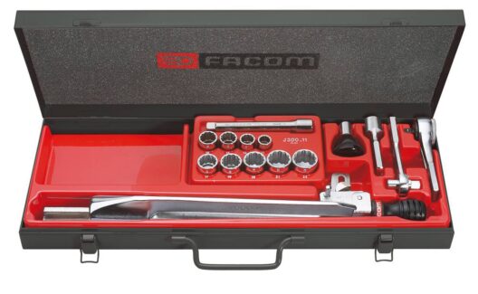 Facom J.205E 3/8" Drive Manual Set Torque Wrench With Socket Module & Accessories 2-10 daN.m