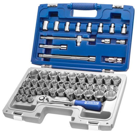 Expert by Facom E032909 55 Piece 1/2" Drive Metric and AF Socket and Accessory Set