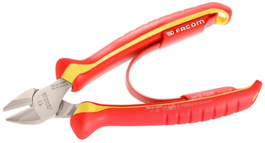 Facom 391A.16VE 1000V VDE Insulated Electricians Side Cutting Pliers (Snips) 165mm