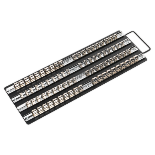 Sealey AK271B Steel Tray with 4 Socket Rails - 1/4", 3/8" &  1/2" Drives