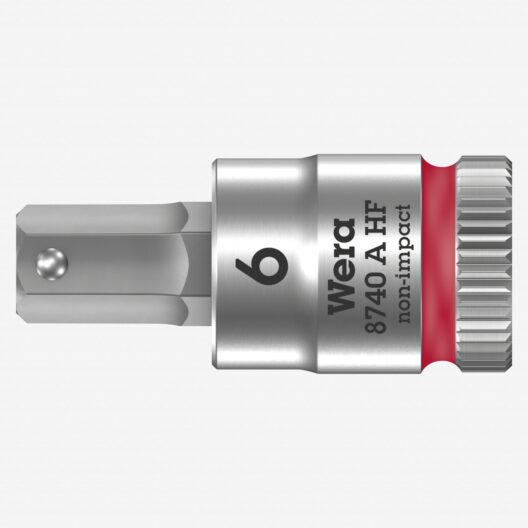 Wera 8740 A HF Zyklop 003337 1/4" Drive Hexagon Bit Socket With Holding Function - 6mm