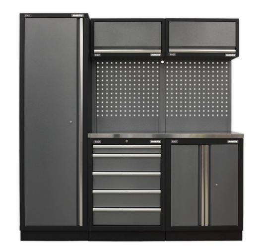 Sealey APMSSTACK02SS Superline Pro Storage System With Stainless Worktop - 2 Metre