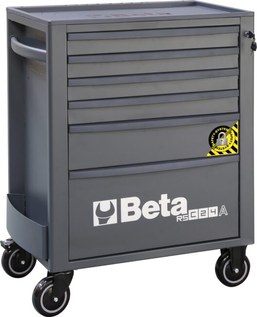 Beta RSC24A/6-A 6 Drawer Mobile Roller Cabinet With Anti-Tilt System - Anthracite Grey