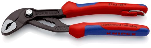 Knipex 87 02 180 T Cobra® High-tech Water Pump Pliers Tethered - 180mm