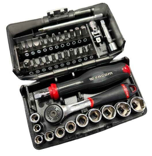 Facom R2NANO100Y 1/4" Drive Super Compact Metric Socket & Bit Set in Limited Edition 100 Year Anniversary Black Case