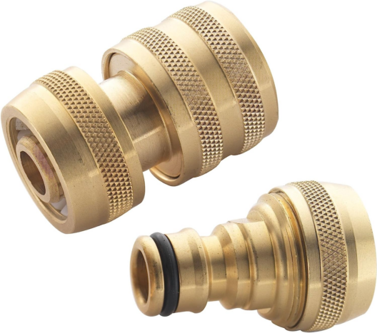 Spear and Jackson BWF3  1/2" Male and Female Brass Quick Fit Hose Connector Set
