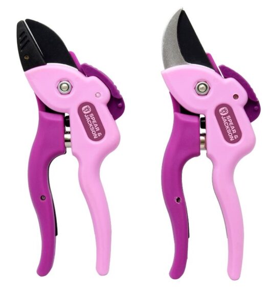 Spear &amp; Jackson CUTTINGSET15 Bypass and Anvil Secateurs Twin Set - Pink